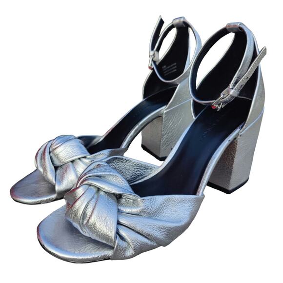 Silver Rebecca Minkoff Open toe sandals sz 9 - Picture 1 of 8